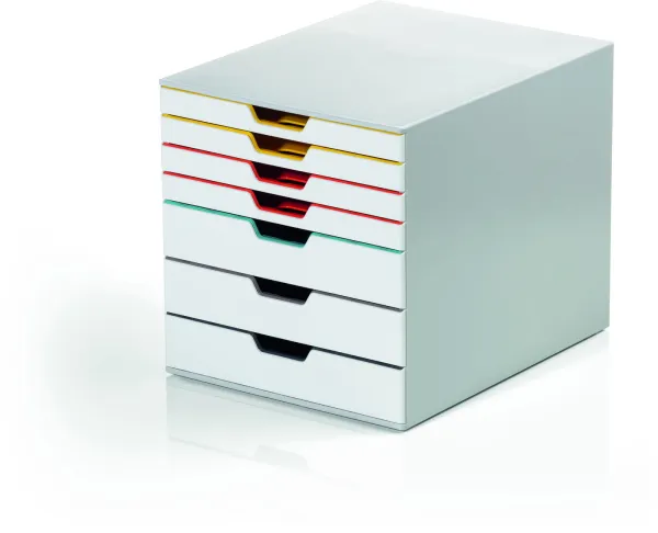 Durable Varicolor A4 skuffekabinett 7 rom hvit