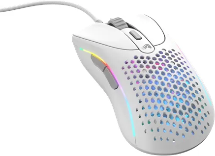 Glorious Model D 2 Wired - Matte White - Spillmus - Optisk - 5 knapper - Hvit