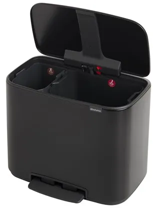 brabantia Bo Brabantia 11L + 23L Bo Pedal Bin - Matt Black